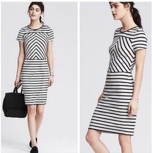 Banana Republic Black and White Striped dress